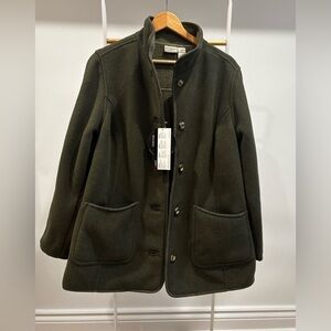 L.L. Bean Women's Olive Green Utility Fleece Jacket